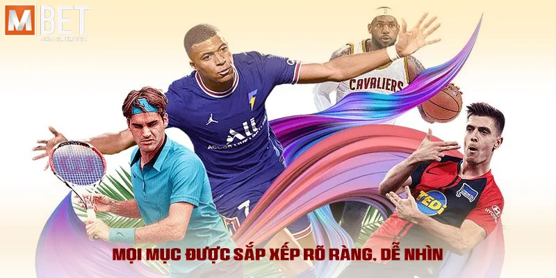 Mọi mục được sắp xếp rõ ràng, dễ nhìn